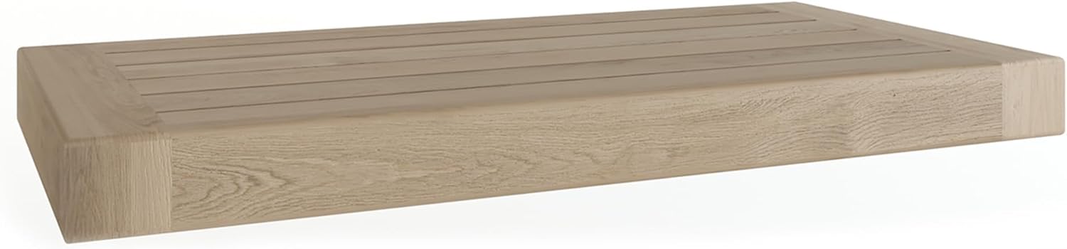 AquaTeak 18" Moa-Mist Floating Gray Teak Wall Shelf - 18 Inch