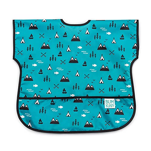 Image of Bumkins Bibs - Toddler Bibs, Waterproof, Large for 1-3 Years, Short Sleeve