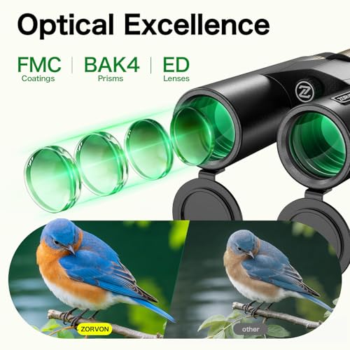 Binoculares 10x42 HD para adultos, impermeables miniatura 5