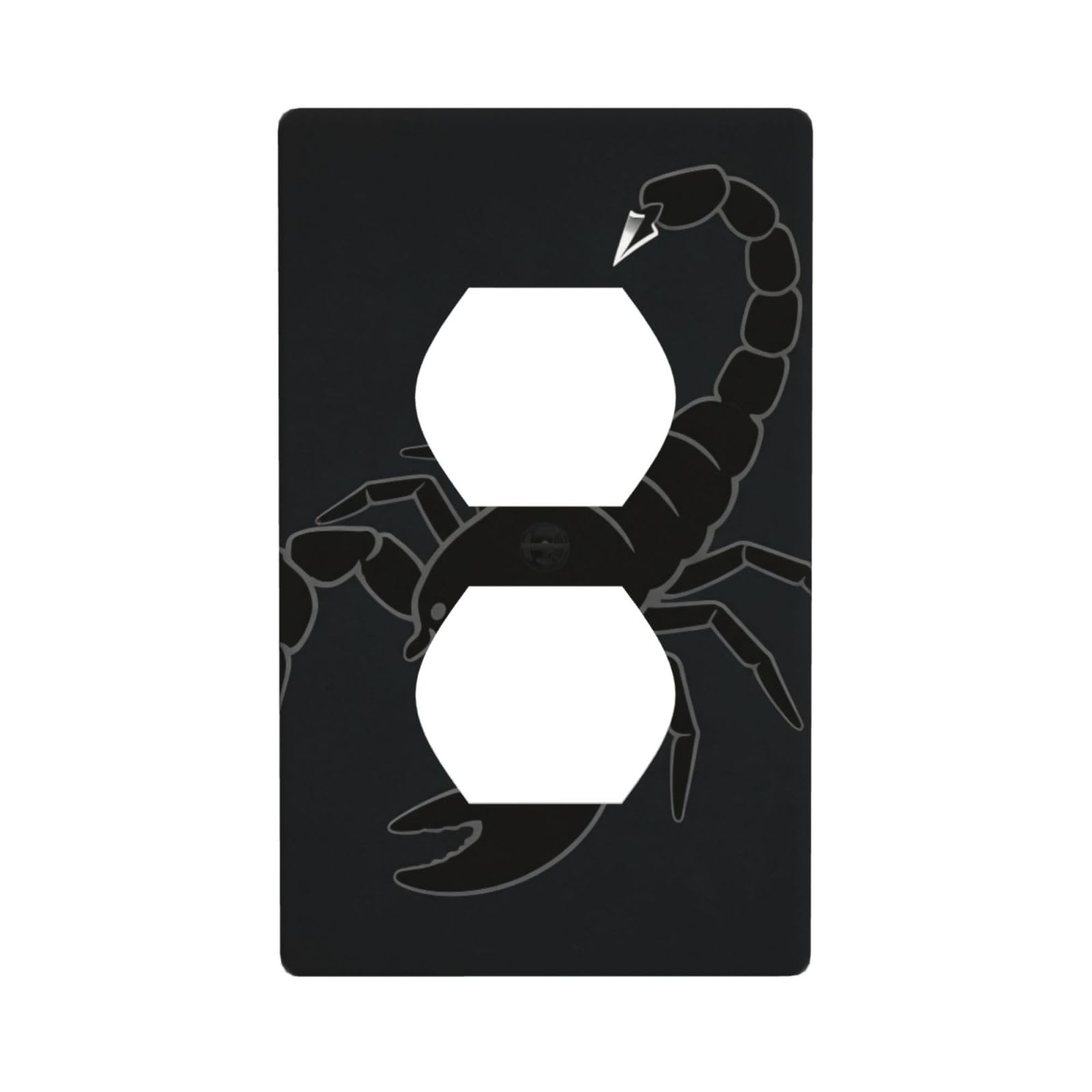 Scorpion Tail Decorative Switch Plate Cover-Unbreakable Polycarbonate Wall Plate for Home Office, 1 Gang with Screws