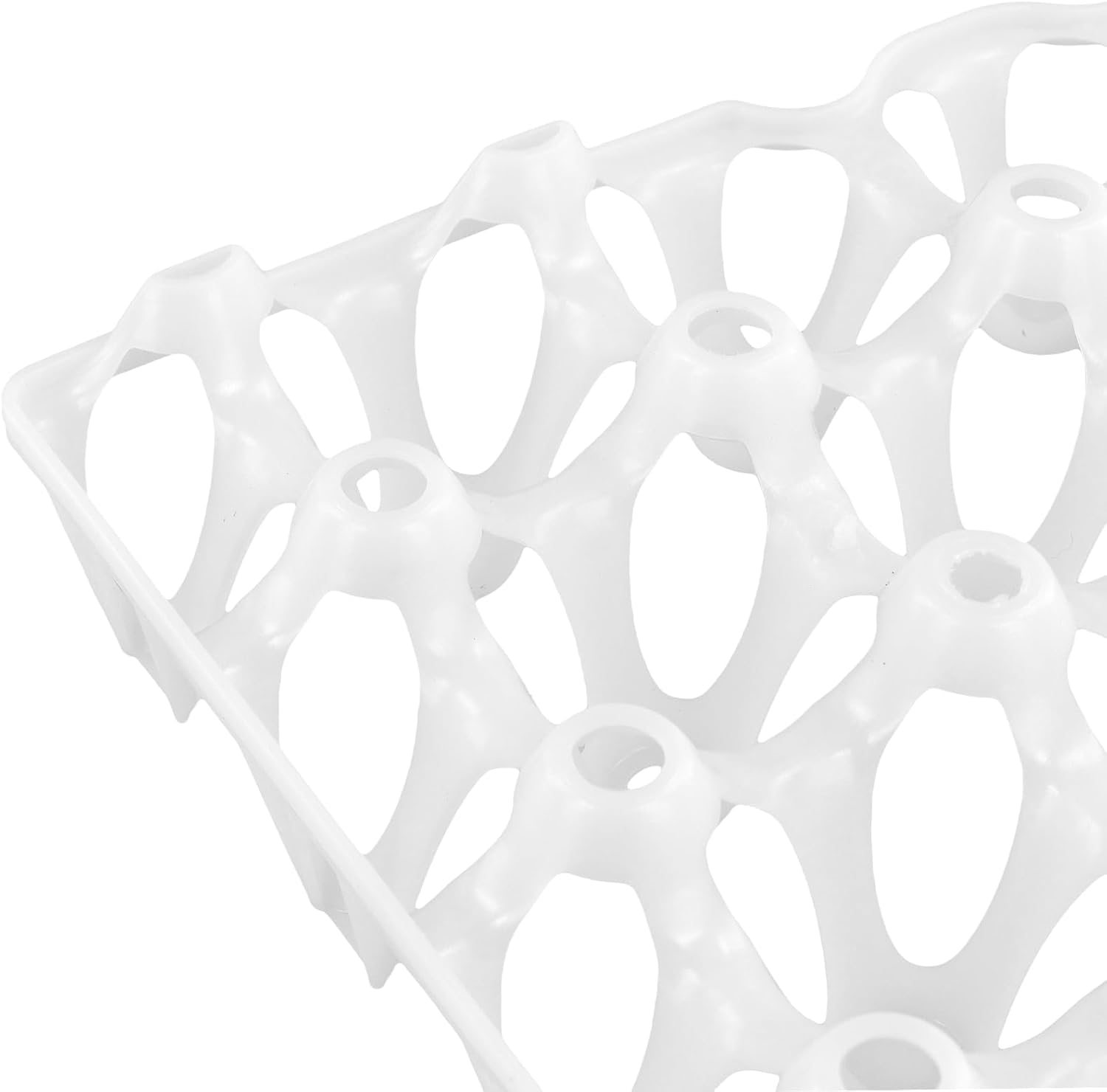 SINJEUN 15 Pack Plastic Egg Tray, 30 Cells Plastic Egg Flats, Stackable Egg Crates Holder for Storing, Sorting, and Shipping Eggs, White