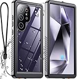 SPIDERCASE Upgraded for Samsung Galaxy S24 Ultra Case Waterproof,Built-in Screen & Camera Protection [12FT Military Shockproof] IP68 Underwater Full-Body Cell Phone Case for Galaxy S24 Ultra,Black