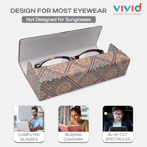 Image of VIVID Unisex Specs Magnetic Eyewear Dabbi Faux Leather Hard Case Cover