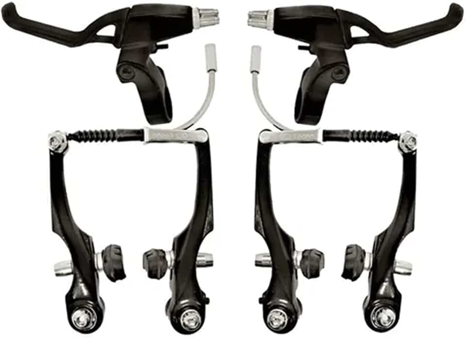 FREIO V-BRAKE COM MAÇANETA DE ALUMINIO PRETO P/BICICLETA