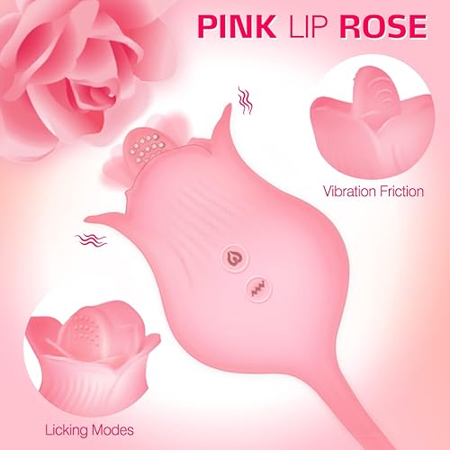 Miniatura 8 de Vibrador de juguete rosa para mujer, vibrador de lengua de clítoris, juguetes sexuales con 10 modos de velocidad, consolador de punto G, masajeador