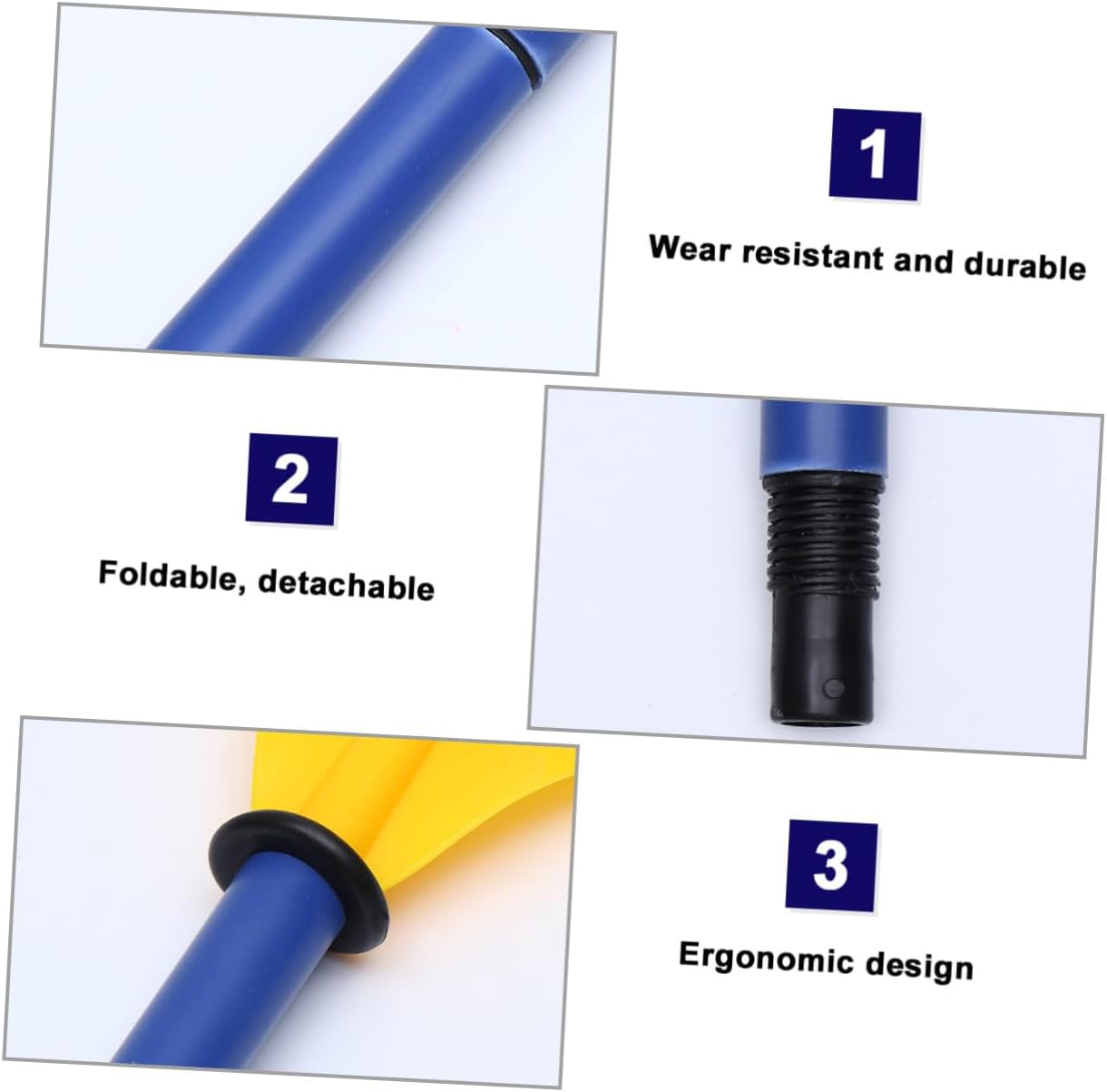 2pair French Oars Plastic Paddles of Detachable Paddles for Boat for Family Outings Kayak Canoe