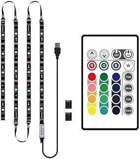 BROEL Zezhen 5pcs/lot TV Backlight LED Strip 5V USB Strip IP65 Waterproof TV Backlight Set TV Backlight Strip (Size : 24 Keys - Blackboard Set)