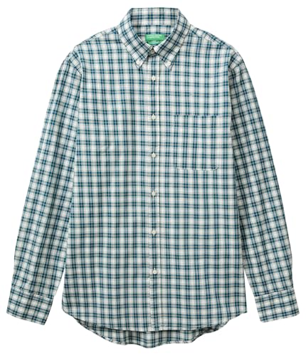 Chemise homme verte 3XL United Colors of Benetton en coton manches longues