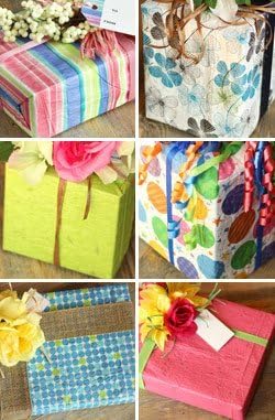 All Occasion Plantable Wrapping Paper - Tie-Dye Stripes