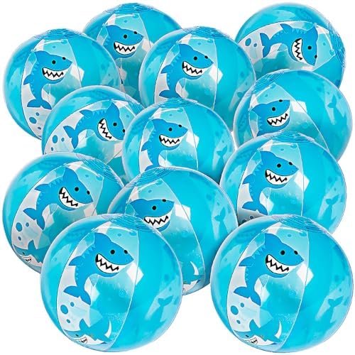 Fun Express Shark MINI Beach Ball - Toys - 12 Pieces image 4