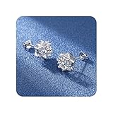 Lightning'Deals of Today Prime Valentines Day Gifts 925 Sterling Silver Diamond Stud Earrings for Women Amaon Payment Plan Items Only Wedding Gifts for Birthday Anniversary for Her