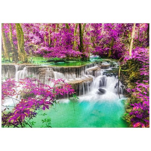 MyPuzzle Huay Mae Khamin Wasserfall, Thailand - Premium 1000 Teile Puzzle - MyPuzzle Sonderkollektion von Puzzle Galaxy