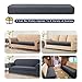 SUBRTEX Stretch Loveseat Sofa Slipcover 2 Piece Sofa Cover 2 Seater Soft Couch Slipcover Washable Furniture Covers, Jacquard Fabric Small Checks(Gray,Loveseat)