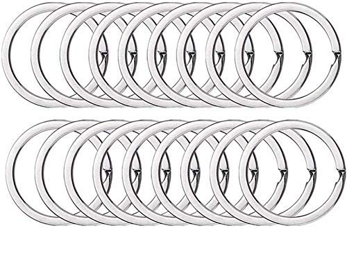 Image of DIY Crafts Pack of 100 Pcs, Color & Size Mix, Key Chain Metal Split Ring for Dog Tag, Keys (Pack of 100 Pcs, Color & Size Mix)