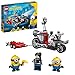LEGO Minions Moto da Inseguimento, Giocattolo con i Personaggi dei Minion Gru, Bob e Stuart, 75549