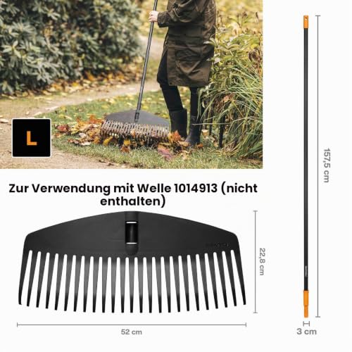 Solid Leaf Rake L Head Black – Ansicht 2