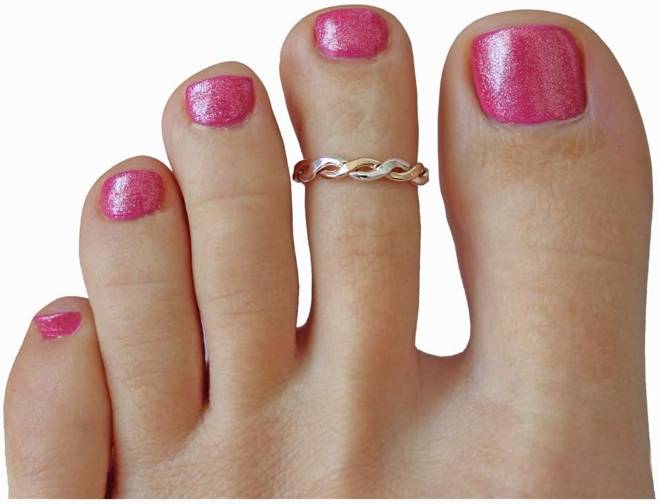 Toe Ring | Twine Medley Braided .925 Sterling Silver & 14K Gold Fill | Adjustable Toe Ring | Two-Tone Mixed Metal Ring | One Size Fits Most