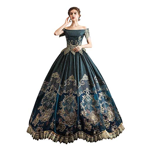 High End Court Rococo Baroque Marie - Vestido para Mujer, diseño de Bola, Color Blanco - - Hecho a...