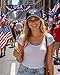 Waldeal American Flag Baseball Cap, Adjustable Cotton USA Flag Hat for Men Women, 4th of July Hats, Navy