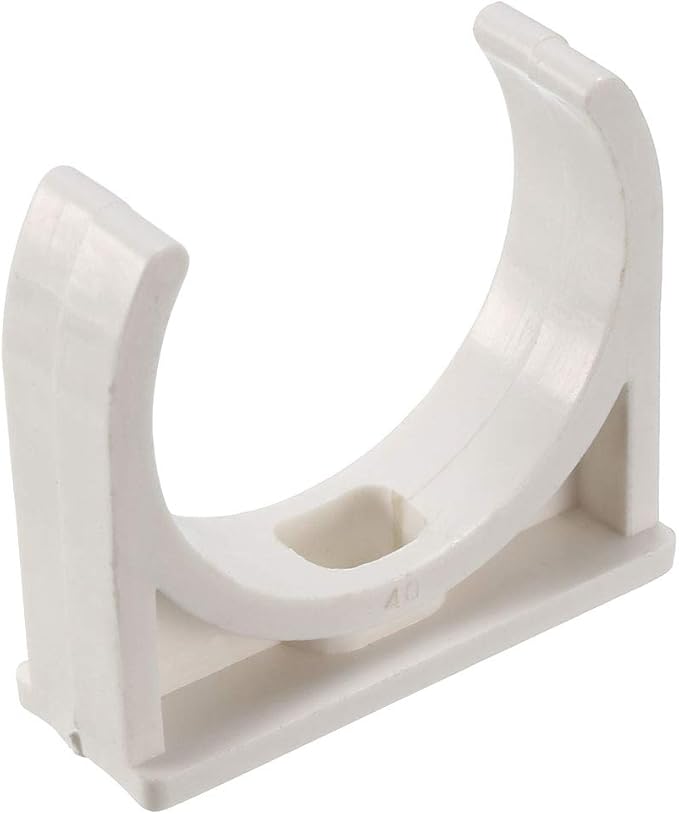 uxcell PVC Water Pipe 40mm Clamps Clips, Fit for 40mm/1.57