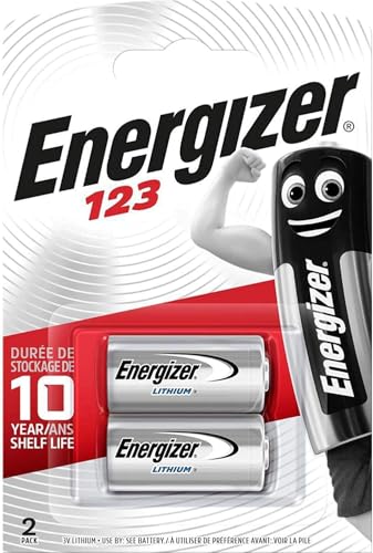 Energizer CR123 Batteries 3V Lithium Battery 2 Pack