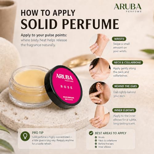 Image of Alcohol Free.Solid Perfumes | Wax Perfumes for Men & Women | Non-Greasy Cologne | Strong & Lasting Fragrance | Gifting Pack for Him & Her (Rose)
