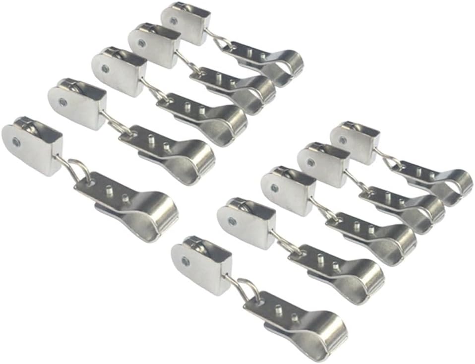 304 Stainless Steel Pulley & Clamps for Shade Sail Installation Heavy Duty Hardware Kit with Nylon Steel Wheels Wire Rope Compatible Outdoor Garden Pergola Canopy Accessory