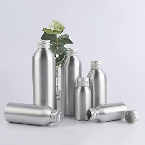 Miniatura 6 de Yardwe Botellas de aluminio recargables Perfume y contenedores de aluminio Tapas de aluminio Botellas de viaje ligeras para champú loción y