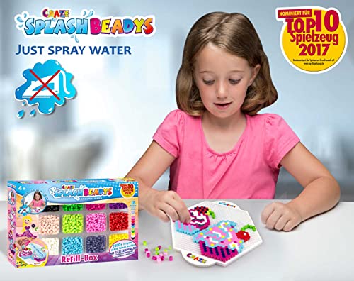 Craze Splash Beadys Perlas de agua para niñas, kit paquete de recambio colores 2000 unidades, hazlo tu mismo, Cuentas de agua sin plancha, Refill cuentas para pegar, 59440