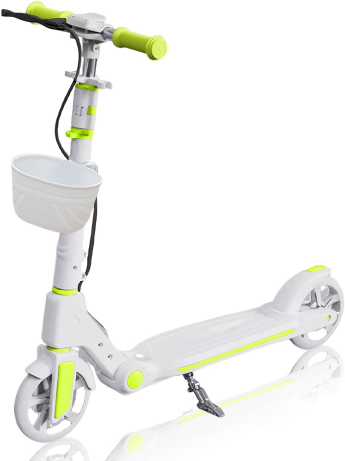 kids scooters for kids 8-12 Big Wheels Scooter,Adjustable Height Foldable Aluminium Frame With basket Holds Lightweight Dual Brakes Up to 220lbs green