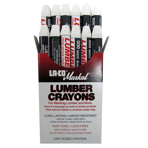 D.I.D. White Lumber Crayons - 12-Pack