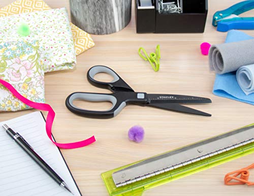 Stanley Scissors Piranha 8" Premium Scissor, Gray (Sci8Tins),1Pk #TOP6