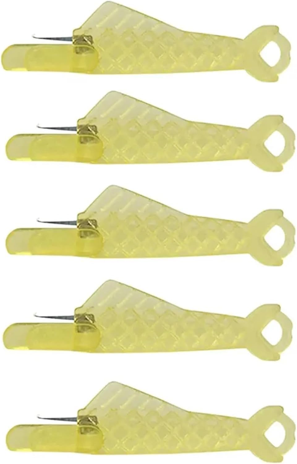 Threaders 100PCS Mini Needle Threader DIY Tool Home Hand Sewing Machine Device for Hand Sewing, Various Sewing Machines(Yellow)