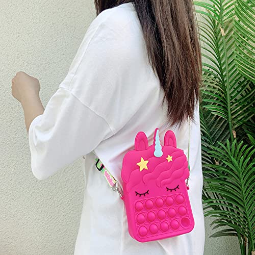 GFD Fidget Ours Sac à Dos Populaire Sac à Bandoulière Mode Messenger Sac Fossette Jouet Populaire Push Bulle Jouet Sensoriel Exquis Cadeau Fille/Dame C Cover