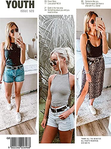 Jasgood Women Leather Belts Ladies Vintage Western Design Black Waist Belt For Pants Jeans Dresses (Suit Waist Size 33-37 Inches, A-Black) #TOP5