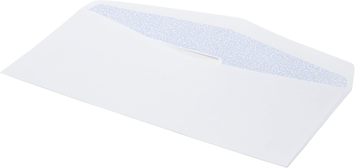 LUXPaper #10 Business Bottom Flap Window Envelopes | Commercial Flap | Security Tint | 4 1/8" x 9 1/2" | White | 24lb. Text | 250 Qty