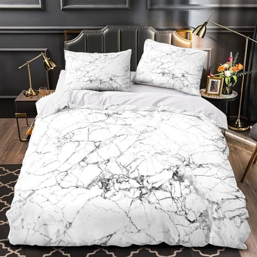 Housse de couette microfibre de qualité supérieure effet marbre 3D