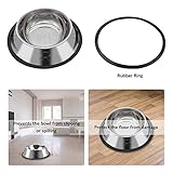Iyowei 5 Stück Edelstahl Hundenapf, rutschfeste Katzennapf Set Fressnapf Set Sichere Futternapf Wasser Fütterung Schüssel für Katze Hunde Hamster Welpe Kleine Tiere (Größe: 15.6 * 3.5cm)
