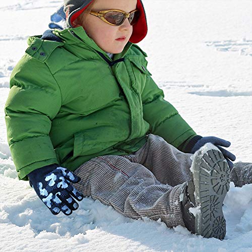 Image of EvridWear Boys Girls Magic Stretch Gripper Gloves 3 Pair Pack Assortment, Kids One Size Winter Warm Gloves Children