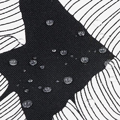 Sleepman Outdoor 17"X16" Chair Cushions With Ties Set Of 2, Water Resistant All Weather U-Shape Seat Pads For Patio Garden Furniture Indoor (Set Of 2, Black Leaves) #TOP4