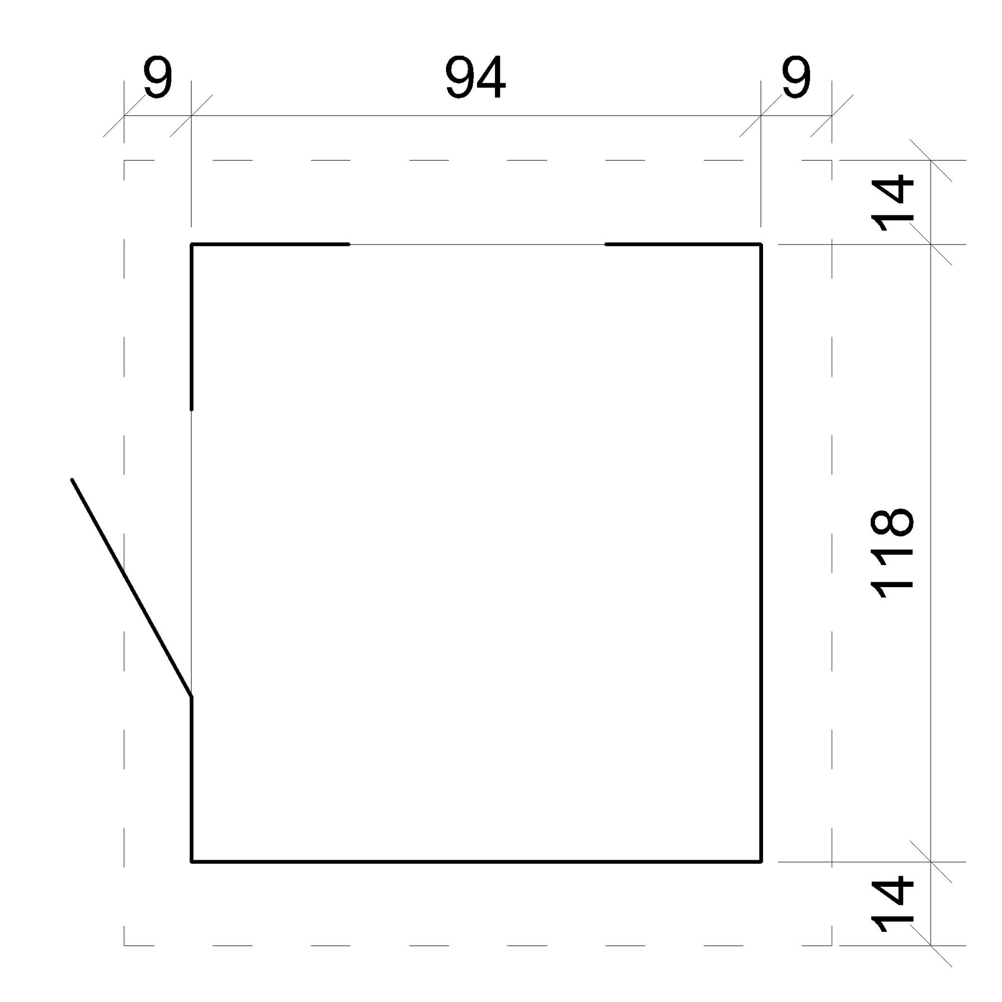 Casa de Madera para niños Exterior TIMBELA M550-1 112x146x152 cm 1,1m2