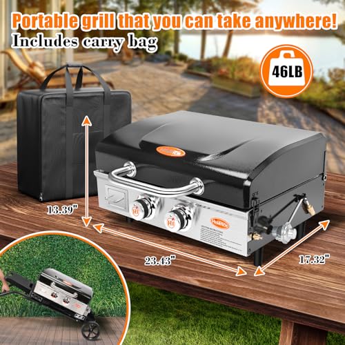 Hisencn Portable Griddle for Outdoor, Tabletop, Countertop, Kitchen