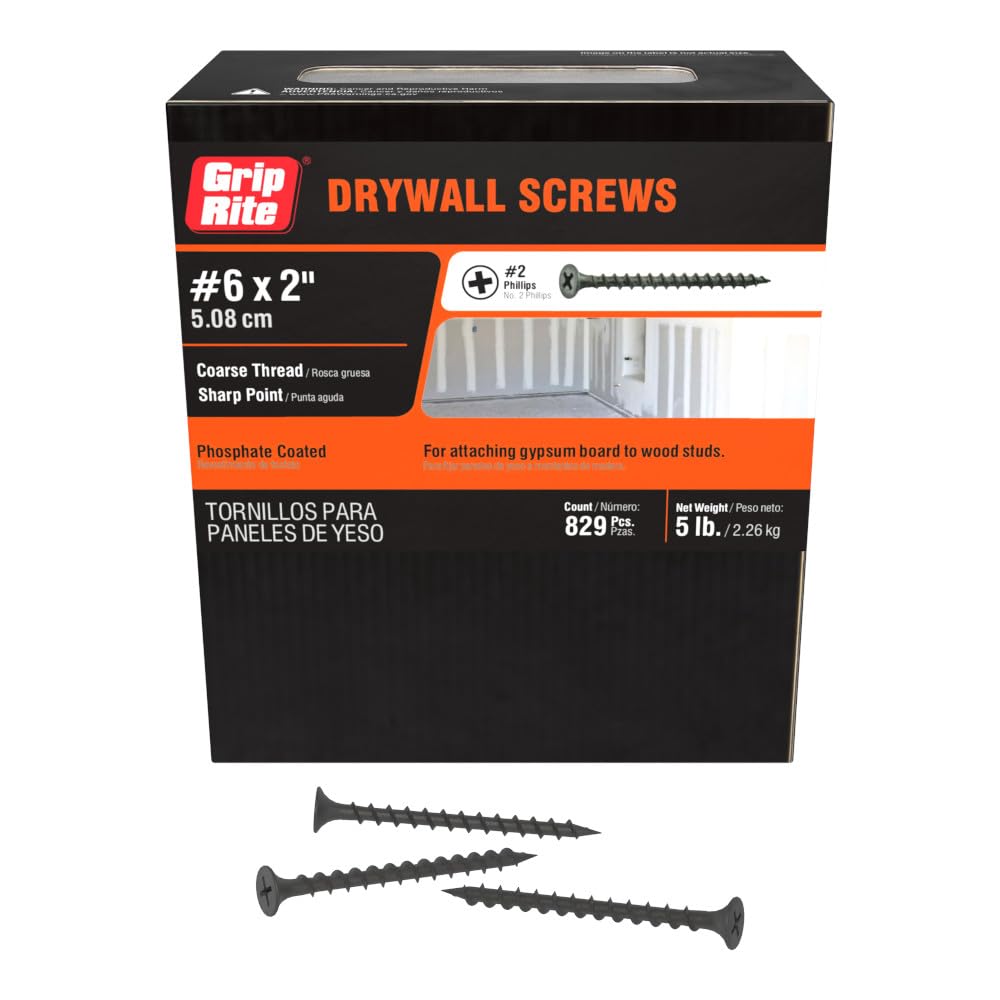 Drywall Screws - #8 x 2-1/2" - Grip-Rite -20