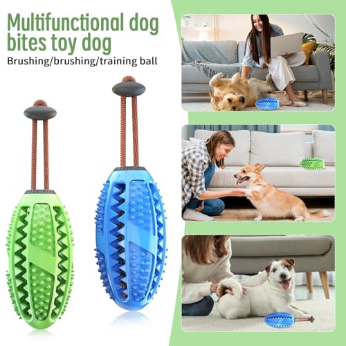 DHSWNNG 2 Stück Hundespielzeug Intelligenz, Kauspielzeug Hund Naturkautschuk und Zahnpflege Hunde Beschäftigung Hundespielzeug Unzerstörbar für Spielzeug Hunde (6 cm)