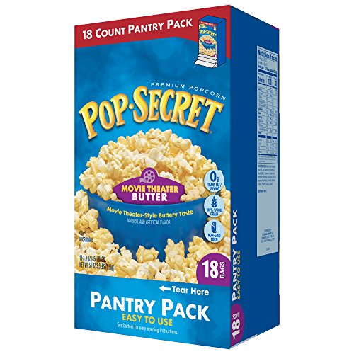 Image of Pop Secret Popcorn, Movie Theater Butter, 3 Ounce Microwave Bags, 18 Count Pantry Pack