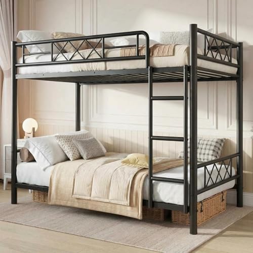 Garvee Twin Over Twin Bunk Bed with Stairs