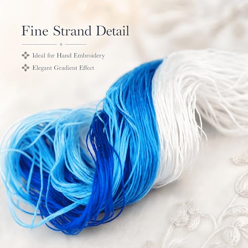 Image of 4 Skeins Mulberry Silk Floss Embroidery Thread Floss-Cross Stitch Threads China Silk Woven Jewelry Threads DIY Sewing Kits (15)