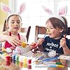 LessMo Easter Egg Decorating Kit, 36Pcs White Plastic Eggs with Dye Kit, Easter Tree Ornaments, Stickers for Kids, Hanging Plastic Eggs with Rope for Easter Decoration, Easter Egg Hunts