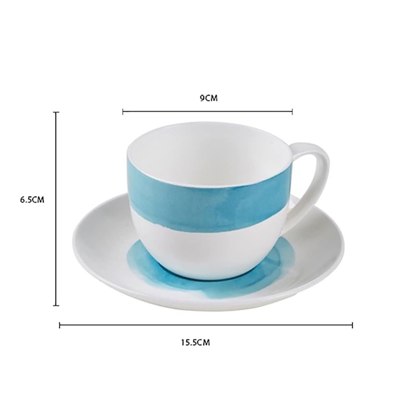 Tazza da tè 1 set di tazze da tè e caffè Set di tazze da caffè reali moderne in ceramica Bone China con piattino. È il miglior regalo per la famiglia e gli amici Tazza di caffè