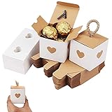 pralinenschachteln zum selber füllen ★ HERZDESIGN ★ Eine schöne süßigkeitenschachtel mit einem transparenten herzfenster auf der vorderseite, damit sie ihr geschenk präsentieren können. Hochzeitsbevorzugungsboxen für hochzeitsfeier-babyparty. Elegantes, luxuriöses design macht sie zu einem unvergesslichen tag.